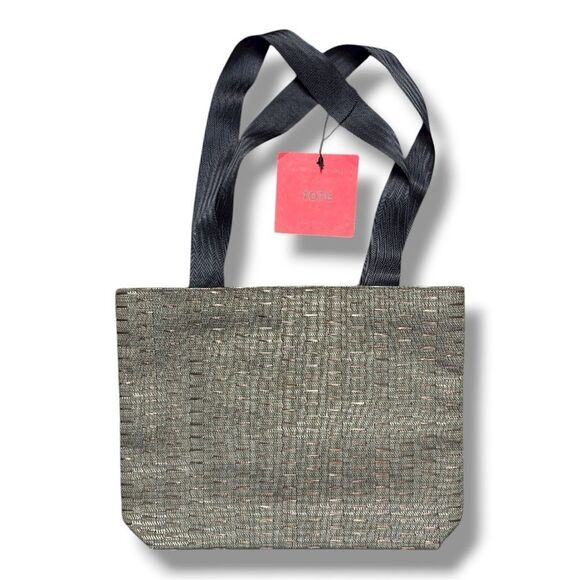 NWT Alan Stuart Black and Brown Large Tote Bag with zipper - Picture 1 of 9